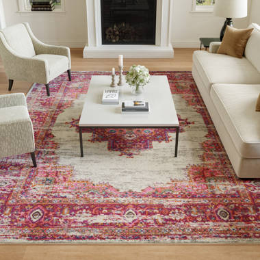 Mercury Row® Abbate Oriental Fuchsia Pink Area Rug & Reviews | Wayfair